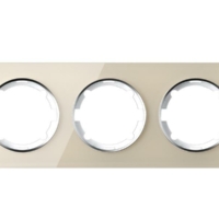 Рамка 3-м Garda горизонт. стеклянная беж. 2E52301301 OneKeyElectro 2234931