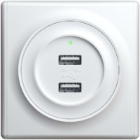 Розетка USB 2-м СП Florence 16А IP20 с подсветкой механизм бел. 1E10351300 OneKeyElectro 2260089