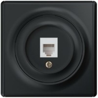 Розетка ПК 1-м СП Florence RJ45 кат.5E механизм черн. 1E20701303 OneKeyElectro 2172816