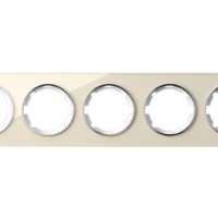 Рамка 5-м Garda горизонт. стеклянная беж. 2E52501301 OneKeyElectro 2234933