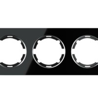 Рамка 3-м Garda горизонт. стеклянная чер. 2E52301303 OneKeyElectro 2234941