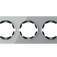 Рамка 3-м Garda горизонт. стеклянная сер. 2E52301302 OneKeyElectro 2234936