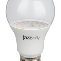 Лампа СДЛ фито PPG A60 Agro 9Вт A60 грушевидная прозрачная E27 IP20 clear JazzWay 5008946