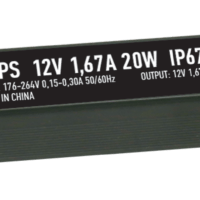 Блок питания для светодиодной ленты BSPS 12V1,67A=20W IP67 Jazz Way