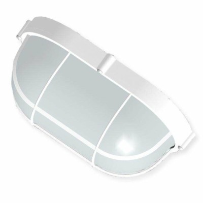 Светильник Банник 1202 НПП 03-100-018 1х100Вт E27 IP65 овал большой корпус с решеткой бел. Элетех 1005500933