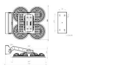 Светильник светодиодный промышленный Ataman FL1 410 750 D90 Технологии света