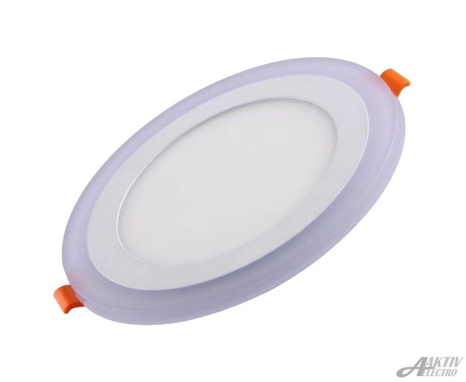 Светильник светодиодный DLP 16Вт (12+4Вт) встраиваемый двухцветный круг Aktiv Electro DLP-16-1