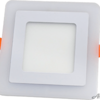 Светильник светодиодный DLP 6Вт (3+3Вт) встраиваемый двухцветный квадрат Aktiv Electro DLP-6-2