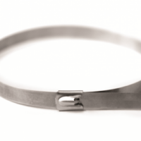 Хомут кабельный 8х350 нерж. сталь AISI 304 серебр. (уп.30шт) DKC 27413