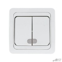 Выключатель 2кл. СП с инд. белый Aktiv Electro 2123