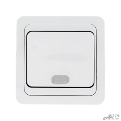 Выключатель 1кл. СП с инд. белый Aktiv Electro 2121