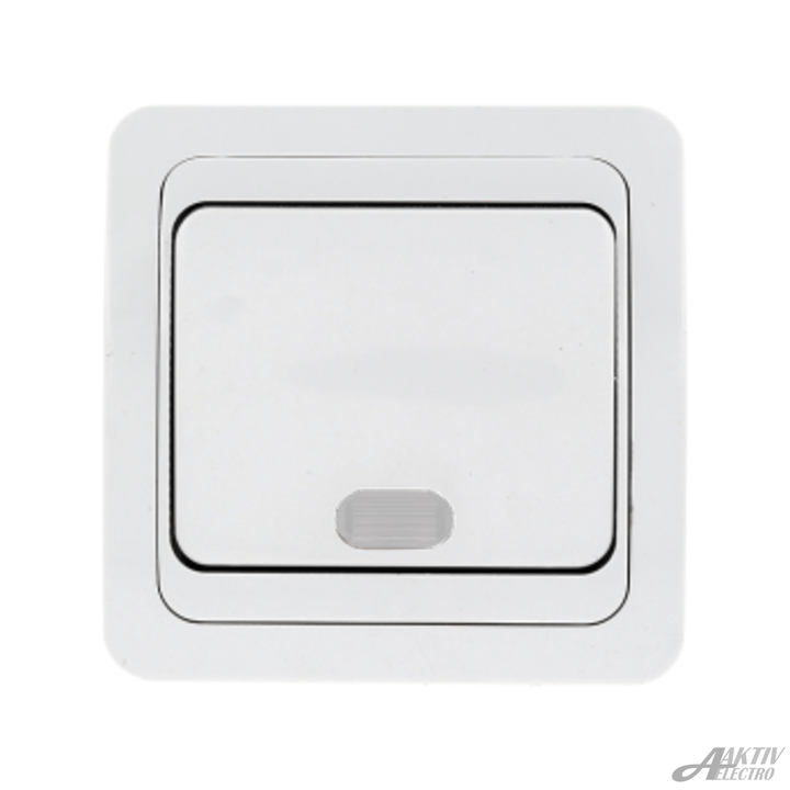 Выключатель 1кл. СП с инд. белый Aktiv Electro 2121