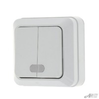 Выключатель 2кл. с инд. белый Aktiv Electro 1123