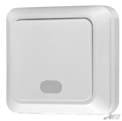 Выключатель 1кл. с инд. белый Aktiv Electro 1121