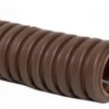 Гофротруба ПВХ для кабеля d25мм 25м с протяжкой тёмное дерево лёгкая гибкая Урал Пак ГФ-9104125-025