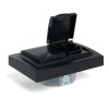 Розетка 2-местная с/з с крышкой Stekker PST16-9015-03 250В 16А Эрна черный