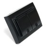 Розетка 2-местная с/з с крышкой Stekker PST16-9015-03 250В 16А Эрна черный