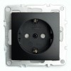 Розетка 1-местная c/з механизм Stekker PST16-9110-03 250В 16А с защитной шторкой Эрна черный