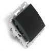Выключатель 1-клавишный механизм Stekker PSW10-9103-03 250В 10А Эрна черный