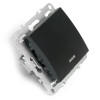 Выключатель 1-клавишный c индикатором механизм Stekker PSW10-9101-03 250В 10А Эрна черный
