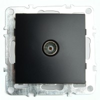 Розетка телевизионная 1-местная механизм Stekker PST00-9108-03 75 Ом 5-862МГц Эрна черный