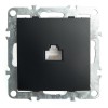 Розетка ПК 1-м RJ-45 механизм Stekker PST00-9107-03 Эрна черный