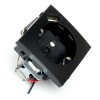Розетка 1-местная с/з механизм Stekker PST16-9111-03 250В 16А с защ. шторкой и с USB Эрна черный