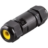 Соединитель-коннектор для проводов LD520 3-контактный водонепроницаемый черный