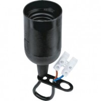 Патрон пластиковый подвесной Е27 с клеммной колодкой чёрный Tokov Electric TKE-C05-PPL/KK-27