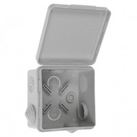 Коробка КМЭР ОП 80x80x50мм квадратная белая с г.в. 7вх. IP54 Урал Пак КО-52017080-100