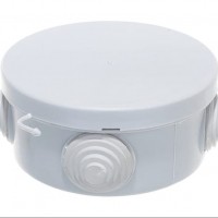 Коробка КМЭР ОП 85×40мм круглая белая с крышкой с г.в. 4вх. IP54 120 Урал Пак КО-51007085-120