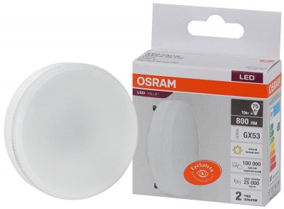 Лампа СДЛ LEDВalue LВGX5375 10SВт/830 10Вт GX53 230В 10х1 RU Ledvance OSRAM 4058075582064