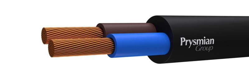 Провод ПВС 2х1 Ч (бухта) (м) Prysmian 0102030101