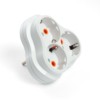 Разветвитель сетевой 3 гнезда с/з Stekker ADP16-23-21 250V 16A ABS пластик белый