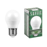 Лампа СДЛ Saffit SBG4513 шар E27 13Вт 2700K