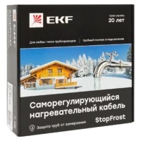 Кабель греющий саморегулирующийся 17Вт/м StopFrost 4м EKF SF-17-4