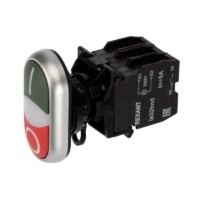 Кнопка LA32 красно-зел. “Пуск-Стоп” с подсветкой NO+NC Rexant 36-5542