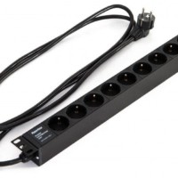 Блок розеток 9-м 16А SHE19-9SH-2.5EU 250В 3х1.5кв.мм 482.6х44.4х44.4мм для 19дюйм горизонт. Schuko с вилкой Schuko шнур 2.5м Hyperline 397067