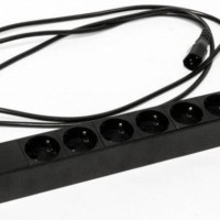 Блок розеток 6-м 10А SHE19-6SH-S-2.5IEC Schuko горизонт. с выкл. шнур 2.5м Hyperline 397027