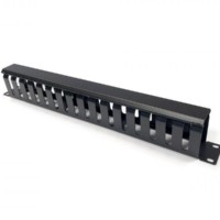 Организатор кабельный с крышкой 19дюйм 1U CM-1U-ML16-COV метал. Hyperline 454711