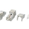 Вставка Keystone Jack RJ-45(8P8C) кат. 5e экранир. KJ9-8P8C-C5e-90-SH-F-WH Hyperline 432598