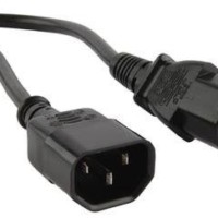 Кабель питания PWC-IEC13-IEC14-1.0-BK монитор-компьютер IEC 320 C13 – IEC 320 C14 (3х0.75) 10А прямая вилка 1м Hyperline 43793