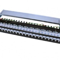 Патч-панель PP3-19-24-8P8C-C6-SH-110D 19дюйм. 1U 24 порта RJ45 полн. экран. кат.6; Dual IDC ROHS черн. Hyperline 246048