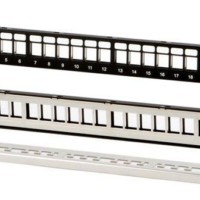 Патч-панель PPBL3-19-24-SH-RM модульная 19дюймов 24 порта Flat Type 1U для экранир. и неэкранир. модулей KJ2(C6A) KJ5; KJE; KJNE; с задним каб. организат. (без модулей) Hyperline 34878