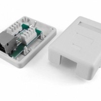 Розетка ПК 1-м ОП Dual IDC SB1-1-8P8C-C5e-SH-WH RJ45 (8P8C) кат.5E экранир. Hyperline 430229