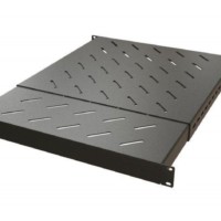 Полка с 19дюйм креплением раздвижная с регулируемой глубиной установки от 650мм до 1100мм 1U нагрузка до 150кг для установки в шкафы глубиной 800-1200мм TSD3M-1U-650/1100-RAL9005 черн. Hyperline 443449