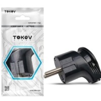 Вилка угловая 16А 250В с заземл. черн. Tokov Electric TKL-PLUZ-C05