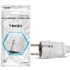 Вилка прямая 16А 250В с заземл. бел. Tokov Electric TKL-PLZ-C01