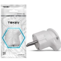 Вилка угловая 16А 250В с заземл. бел. Tokov Electric TKL-PLUZ-C01