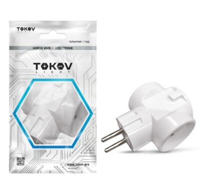 Разветвитель сетевой 3 гнезда Tokov Electric TKL-S3C-C01